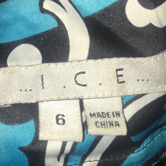 I.C.E BLUE HANDKERCHIEF PAISLEY PATTERN DRESS - Picture 5 of 5